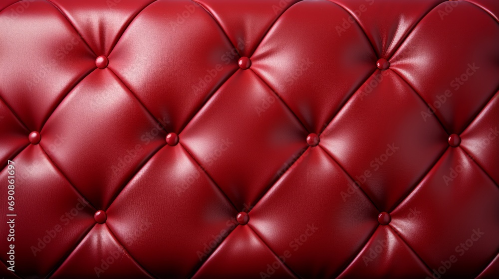 Vibrant red leather wraps itself around the inviting curves of a furniture piece, beckoning for comfort and adding a touch of luxury to any indoor space Vibrant red leather wraps itself around the inviting curves of a furniture piece, beckoning for comfort and adding a touch of luxury to any indoor space