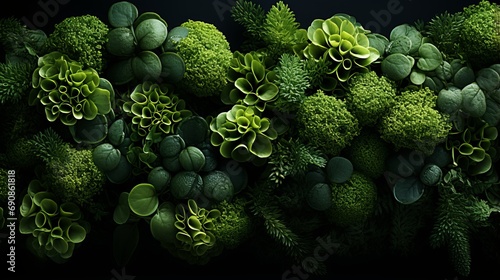 A vibrant collection of verdant veggies, bursting with life and flavor, showcasing the beauty and diversity of the plant kingdom photo