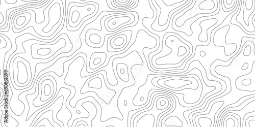 Topographic map background geographic line map with elevation assignments. Modern design with White background with topographic wavy pattern design.paper texture Imitation of a geographical map shades