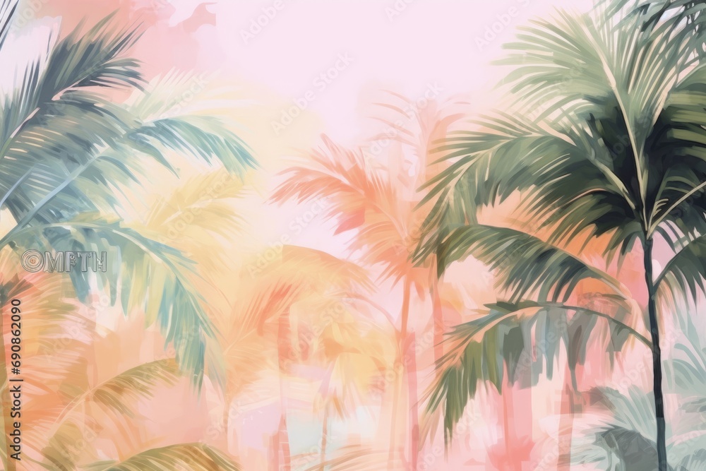 Tropical plants and palm trees, for texture background photo wallpaper