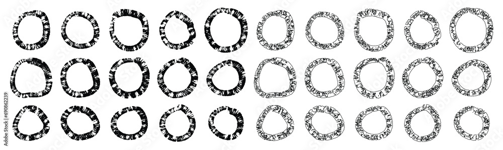 Set of Grunge Circles Set of Grunge Circles