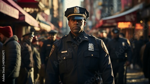 Police officer in uniform, representing law enforcement and security
