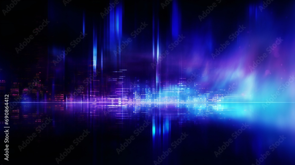 Abstract futuristic background with blue neon lines, representing technology and connectivity