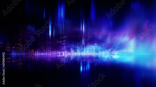 Abstract futuristic background with blue neon lines  representing technology and connectivity