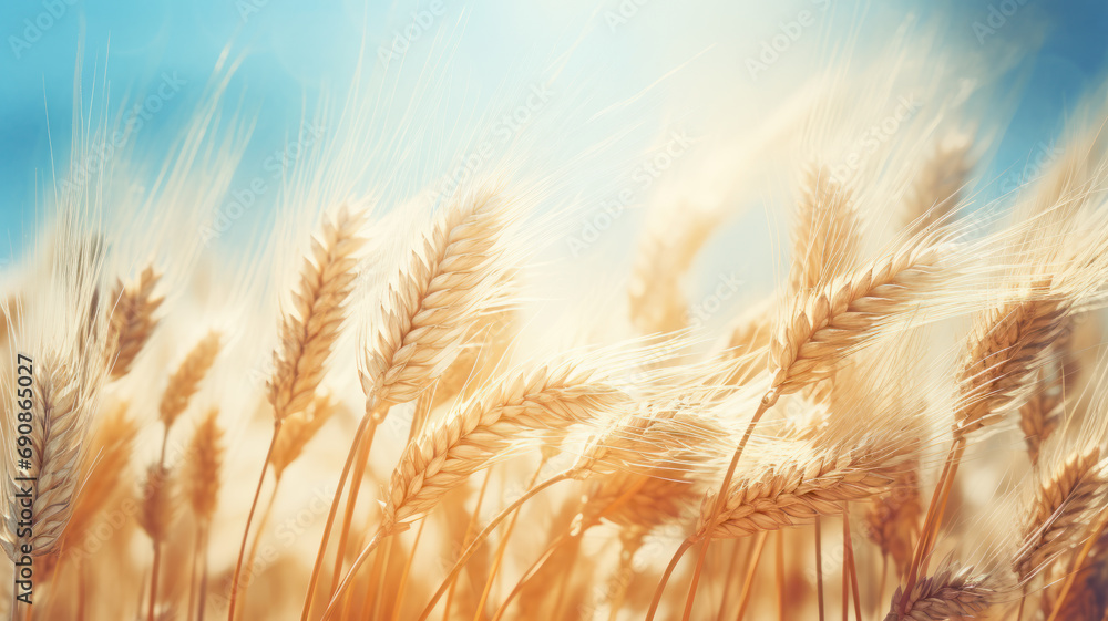 Vibrant Golden Wheat Under Sunlight Vibrant Golden Wheat Under Sunlight