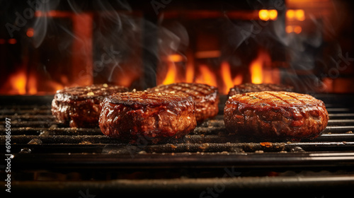 meat on the grill HD 8K wallpaper Stock Photographic Image 