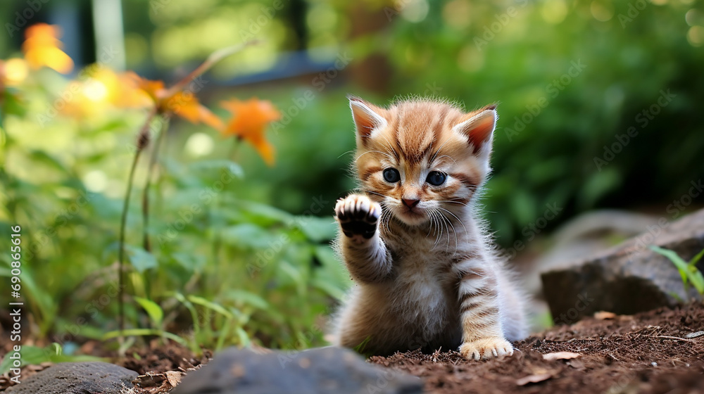 Fototapeta premium red fox cub HD 8K wallpaper Stock Photographic Image 