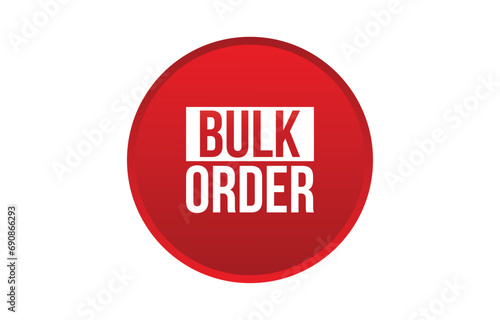 Bulk Order red vector banner illustration isolated on white background © ceoJAHID