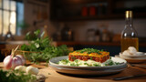 salad in a restaurant HD 8K wallpaper Stock Photographic Image 