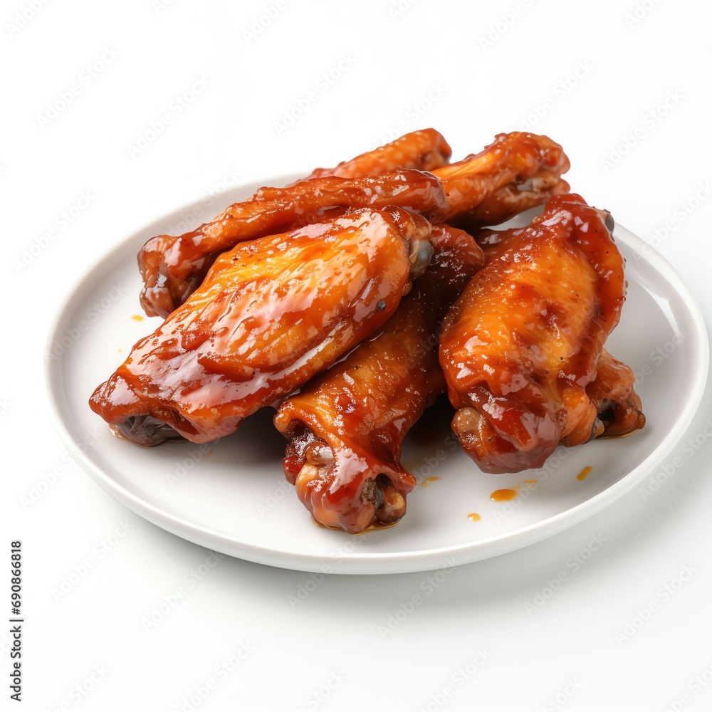 barbeceu chicken wings real photo photorealistic