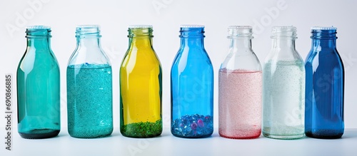 Recycling plastic bottles for eco-friendly synthetic fabrics.