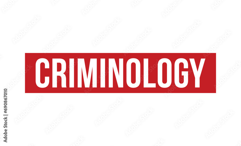 Criminology Red Rubber Stamp vector design. Criminology Red Rubber Stamp vector design.