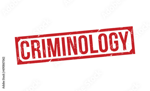 Criminology stamp red rubber stamp on white background. Criminology stamp sign. Criminology stamp.