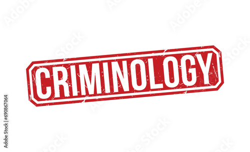Criminology stamp red rubber stamp on white background. Criminology stamp sign. Criminology stamp.