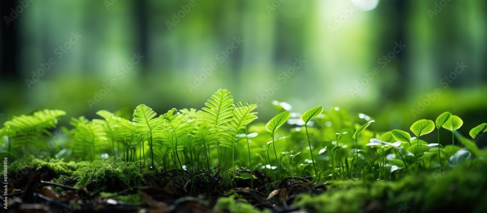 Lush green plants, found on the forest floor. Lush green plants, found on the forest floor.