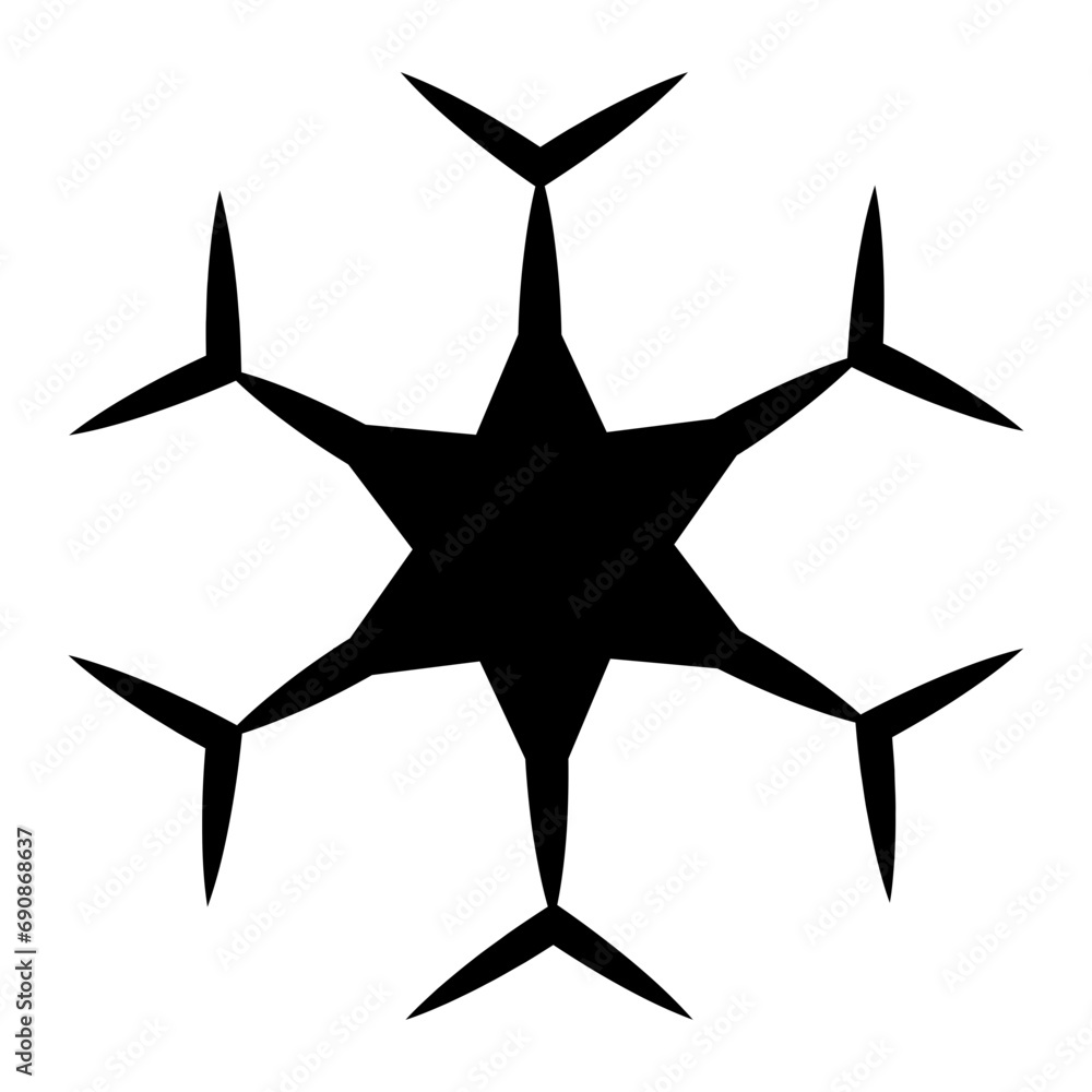 Obraz premium silhouette of a snowflake