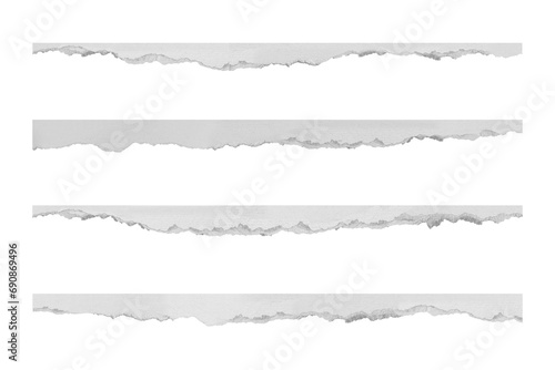 Ripped paper set on transparent background PNG