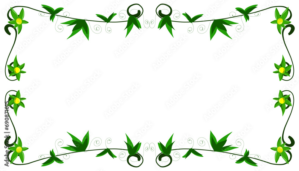 Plant theme frame background illustration. Perfect for invitations, banners, banners, posters, cards, book covers Plant theme frame background illustration. Perfect for invitations, banners, banners, posters, cards, book covers