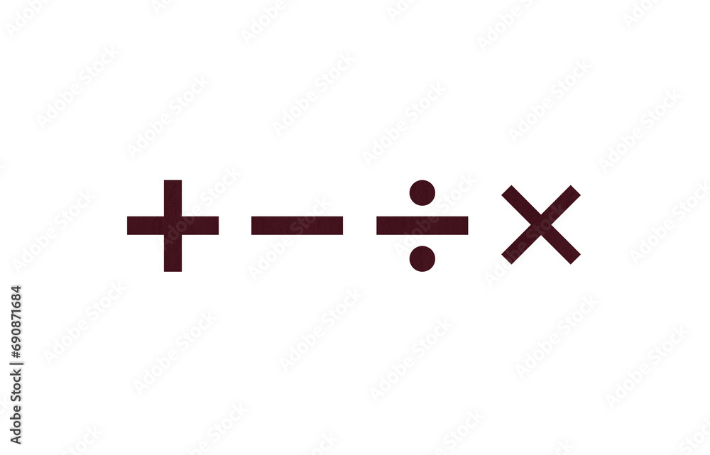 Obraz premium mathematic icon symbol brown with texture