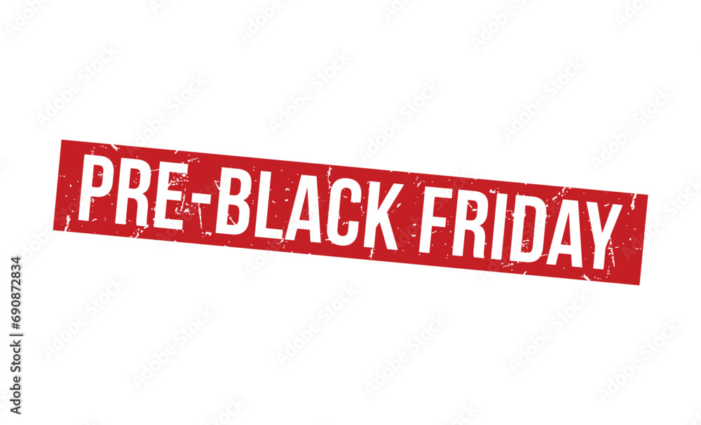 Pre black friday Red Rubber Stamp vector design. Pre black friday Red Rubber Stamp vector design.