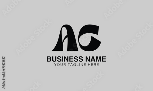 AC A ac initial logo | initial based abstract modern minimal creative logo, vector template image. luxury logotype logo, real estate homie logo. typography logo. initials logo