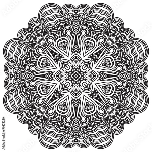 Mandala vector design elements or round ornament decoration