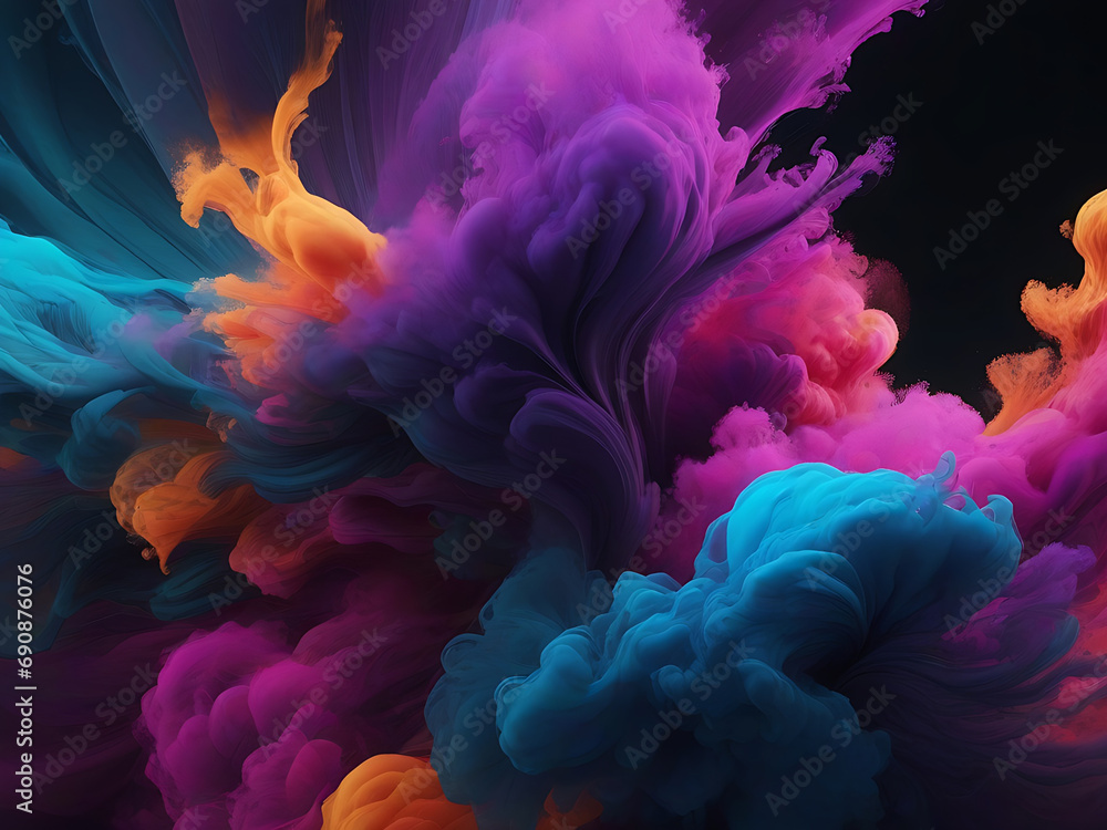Obraz premium Artistic Smoke Colors splash Background