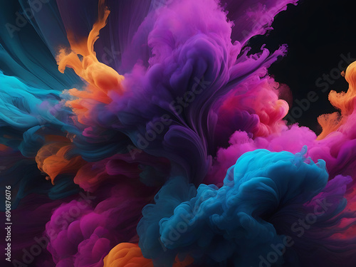 Artistic Smoke Colors splash Background