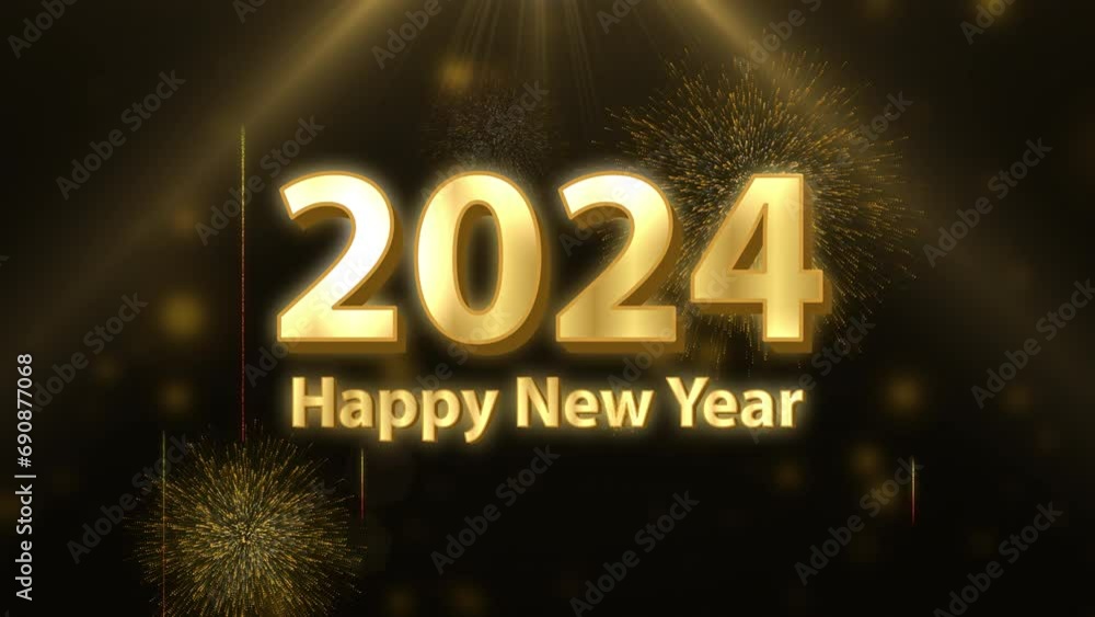 Happy new year 2024, Fireworks with congratulations. Happy new year 2024, Fireworks with congratulations.