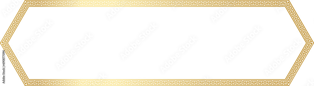 Obraz premium Chinese decoration golden frame and border. Traditional oriental frame and borders decoration.