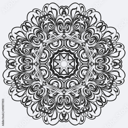 Mandala vector design elements or round ornament decoration