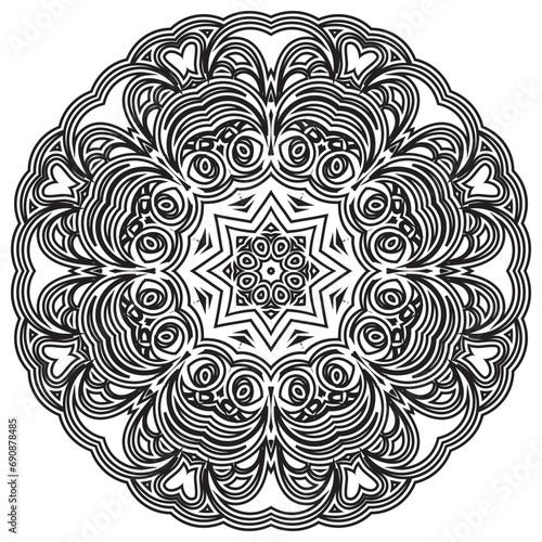 Mandala vector design elements or round ornament decoration