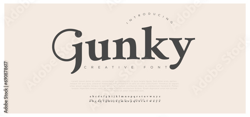 Classic Lettering Minimal Fashion Designs. Typography modern serif fonts regular decorative vintage concept.