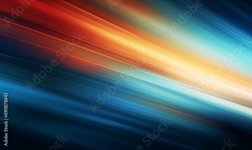 Abstract background with speedy motion blur creating flashy pattern of straight lines for web banner and wallpaper design, Generative AI photo