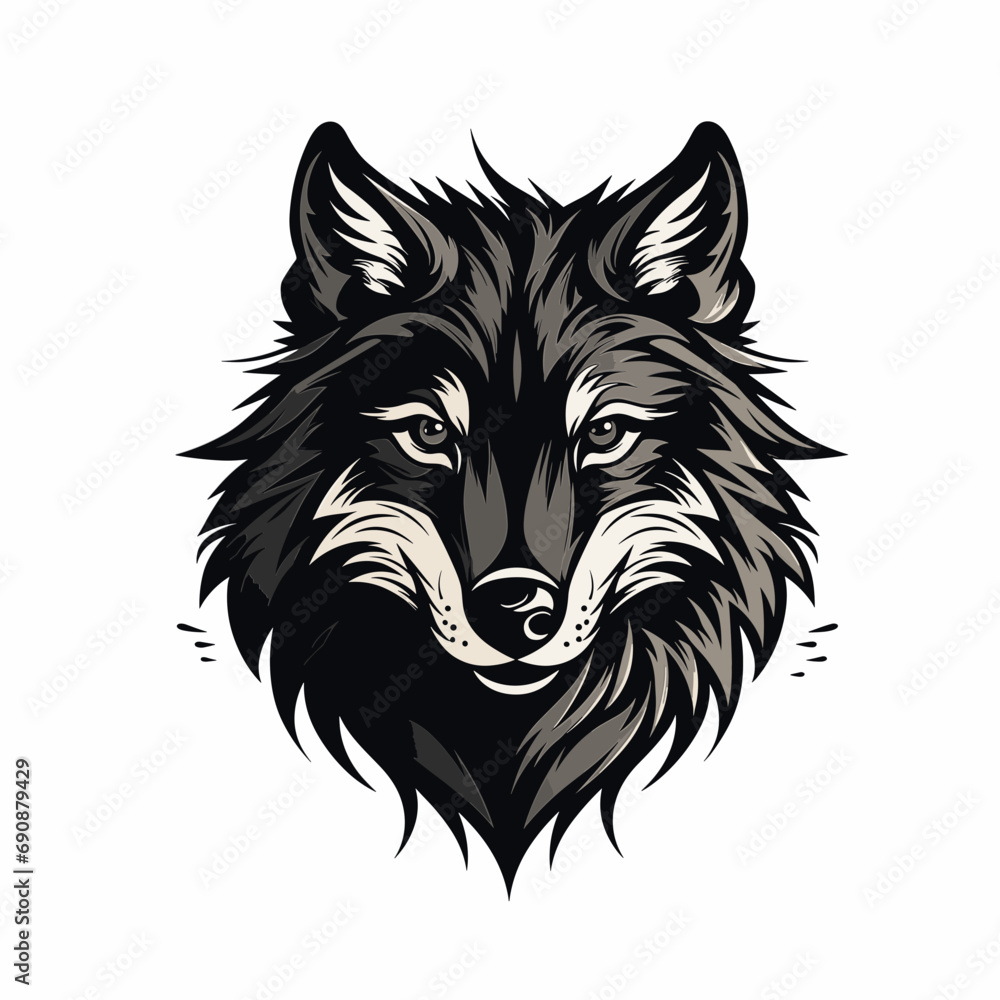 Obraz premium Cara lobo, logo