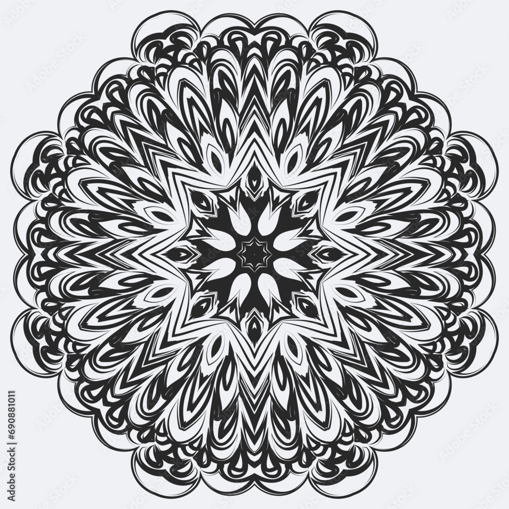 Line art snowflake. Ice crystal winter symbol. Template for winter Christmas design. Isolated vector illustration Line art snowflake. Ice crystal winter symbol. Template for winter Christmas design. Isolated vector illustration