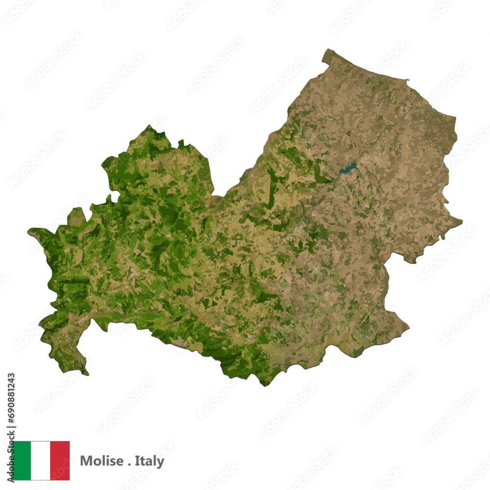 Molise, Region of Italy Topographic Map (EPS)