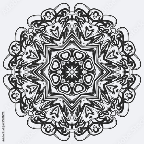 Mandala vector design elements or round ornament decoration