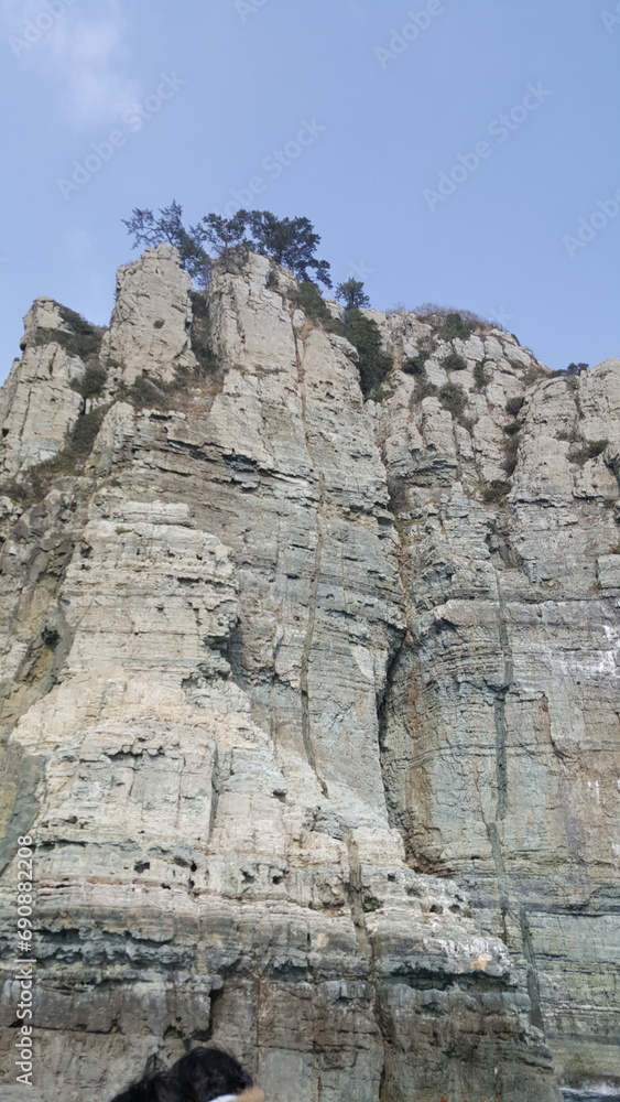 a picture of a rock wall