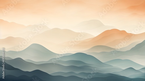 Image inspired by the majestic colors of mountains at different times of the day, background image, generative AI