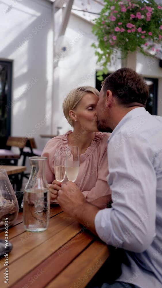 Video of beautiful couple in a restaurant, on a romantic date. Video of beautiful couple in a restaurant, on a romantic date.