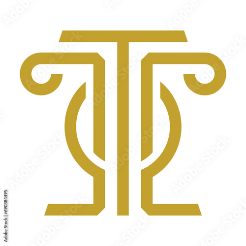 pillar line simple logo justice