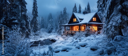 Cabin for the winter. photo