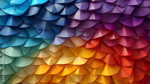 Multicolored background modern concept abstract scales made of plasticine texture, generative ai