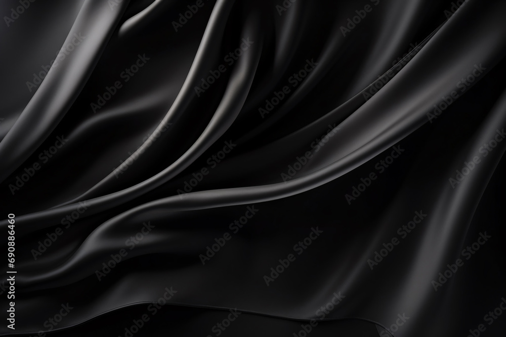 Obraz premium Black Luxury Fabric Background Texture