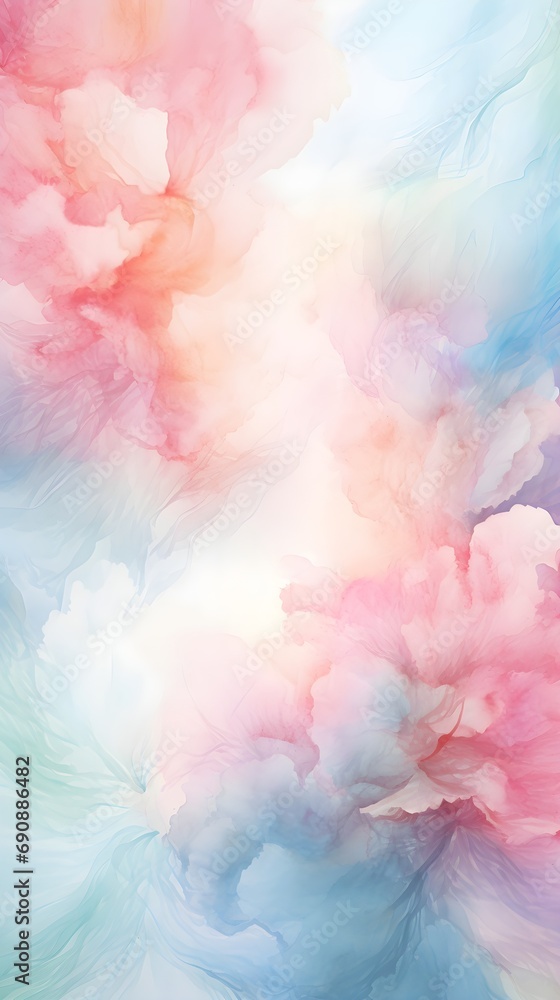 Image that showcases a harmonious blend of pastel watercolor splashes, background image, generative AI