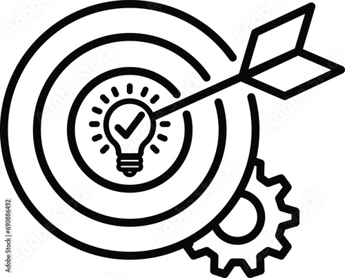 specific smart goal target icon vector sign