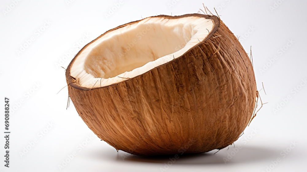coconuts on isolated surface. Generative Ai