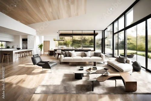 modern living room generated by AI technology
