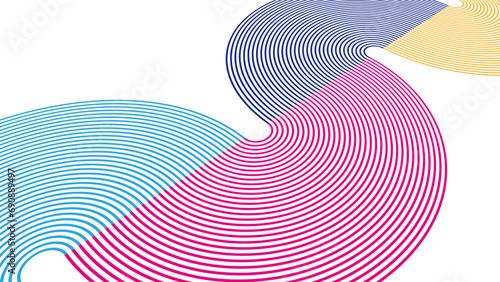 立体的な曲線アート。アブストラクト背景。